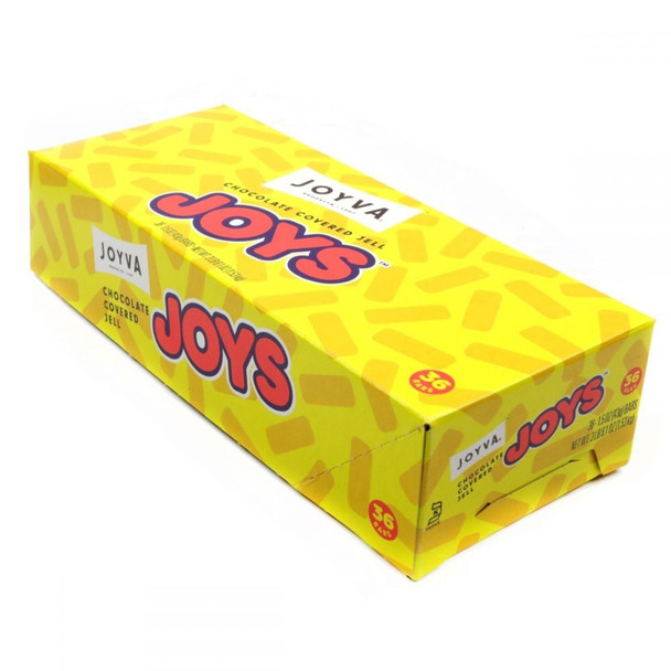 image of joyva joys chocolate covered raspberry jelle candy bars milk
