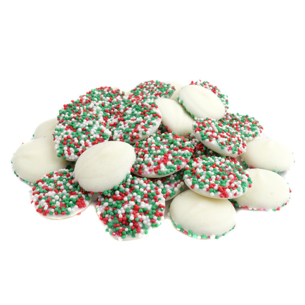 image of white chocolate mint nonpareils christmas candy image of white chocolate mint nonpareils christmas candy