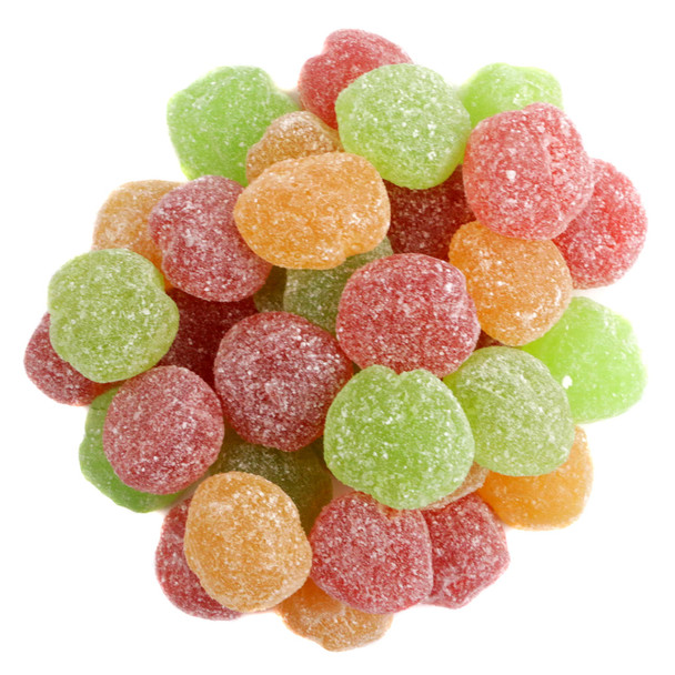 Sour Patch Kids Apple Harvest chewy candy. Assorted red, green, yellow, brown cranberry, caramel, apple cider flavors.