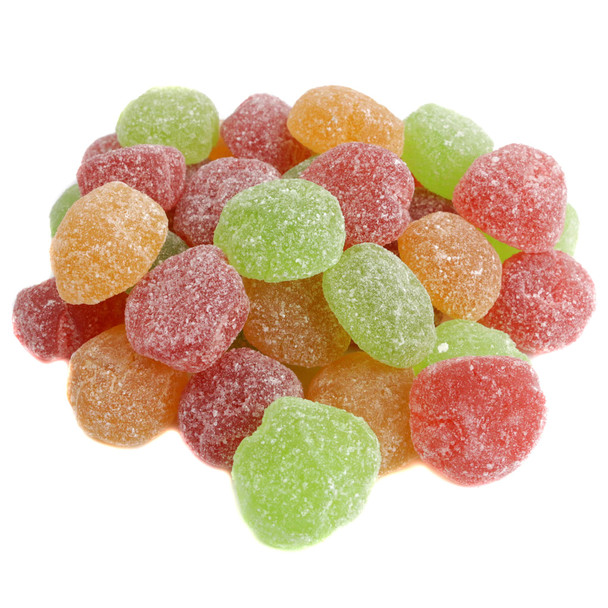 Sour Patch Kids Apple Harvest chewy sour candy. Red, brown, green pieces, 130 per pound. Cranberry, caramel, apple cider fall flavors.