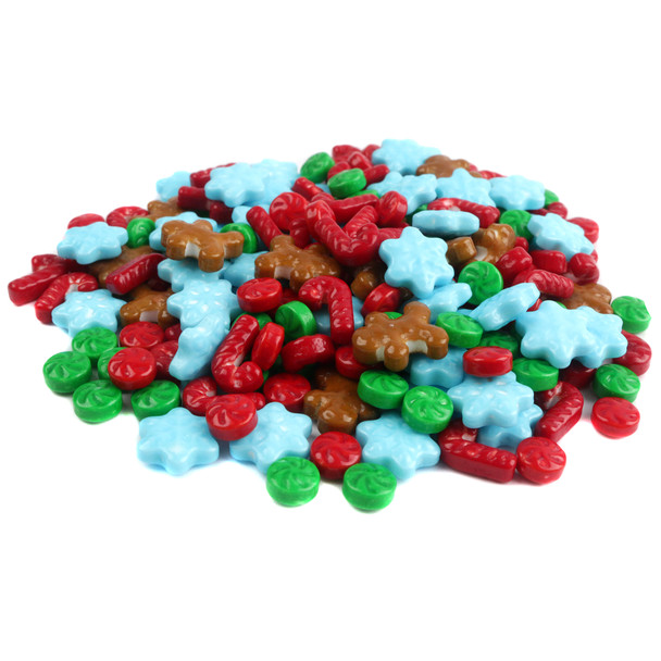 image of gingerbread snowflakes and candy cane mini christmas candy image of gingerbread snowflakes and candy cane mini christmas candy