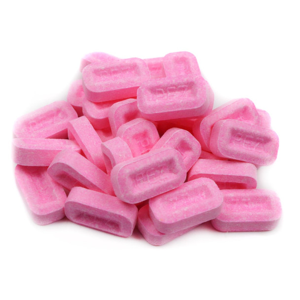Loose bulk Pez cherry candy, bright red, over 600 pieces per pound. Sweet and tangy Pez candy.