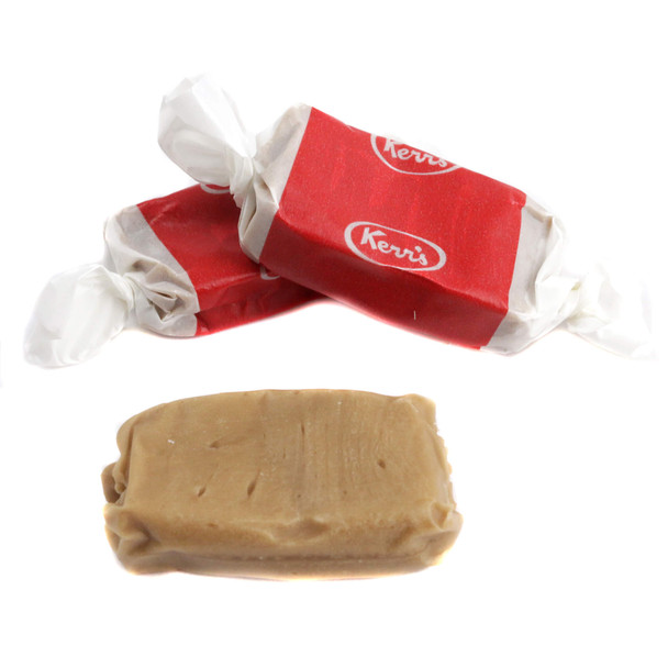 Maple Kisses taffy candy, pure Canadian maple syrup flavor, soft chewy texture, approx 56 pieces.