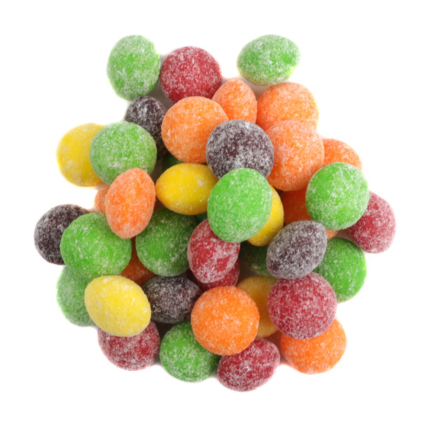 image of sour skittles in a pile