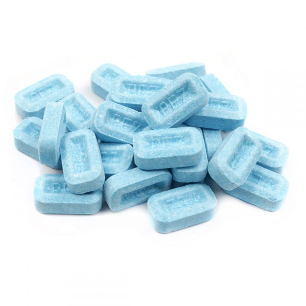 Pez Candy, sour blue raspberry flavor. Vibrant blue candies, sweet and sour, perfect for Pez dispensers.