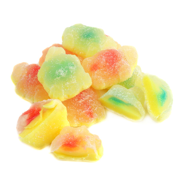 ChewzMe Sour Gummy Turtles, 75 per lb. Blue raspberry & cherry red, sugar-coated, chewy, gooey, sour sweet candy.