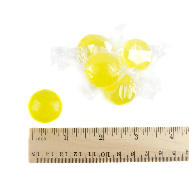image of arcor sugar free lemon hard candy yellow