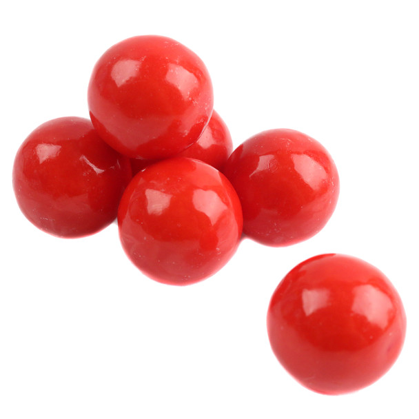 Bright red 1-inch cherry gumballs for party favors and dessert tables