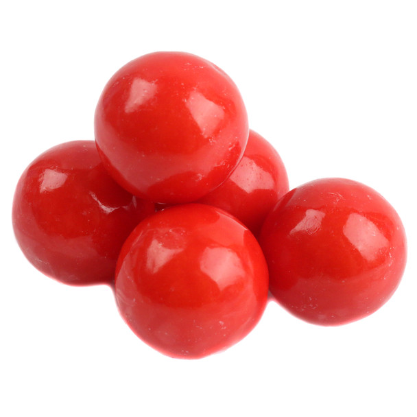 Sweet cherry red 1-inch gumballs approximately 60 pieces per pound