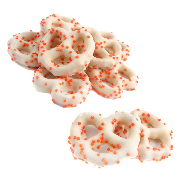 image of fall yogurt pretzels with nonpareils halloween candy