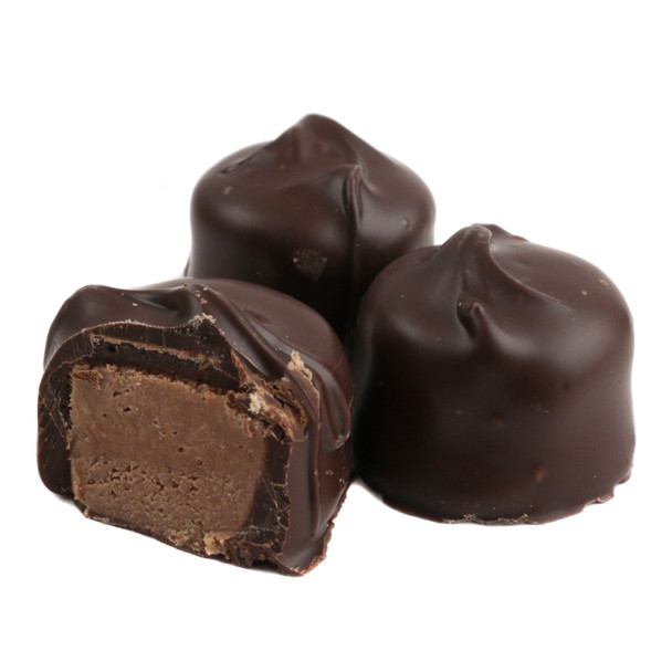 Ashers Dark Chocolate Chocolate Butter Creams, rich dark chocolate coated candy, approx 31 pieces per pound, USA made.