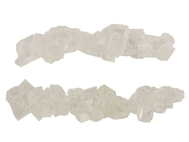 White crystallized rock candy strings, elegant sugar on strings for tea, coffee, weddings, and events. USA made.