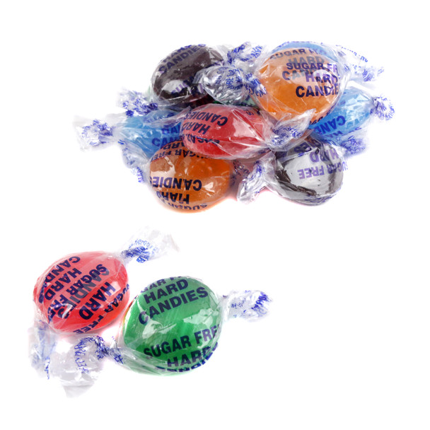 Arcor Sugar Free Assorted Fruit Hard Candy. 75 colorful, individually wrapped pieces per pound.