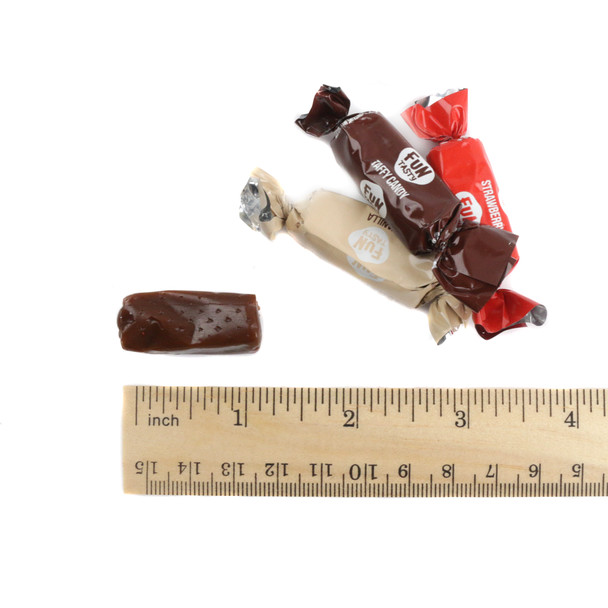image of fun tasty assorted caramel taffy candy wrapped