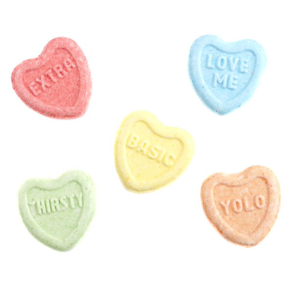 image of conversation hearts valentines candy