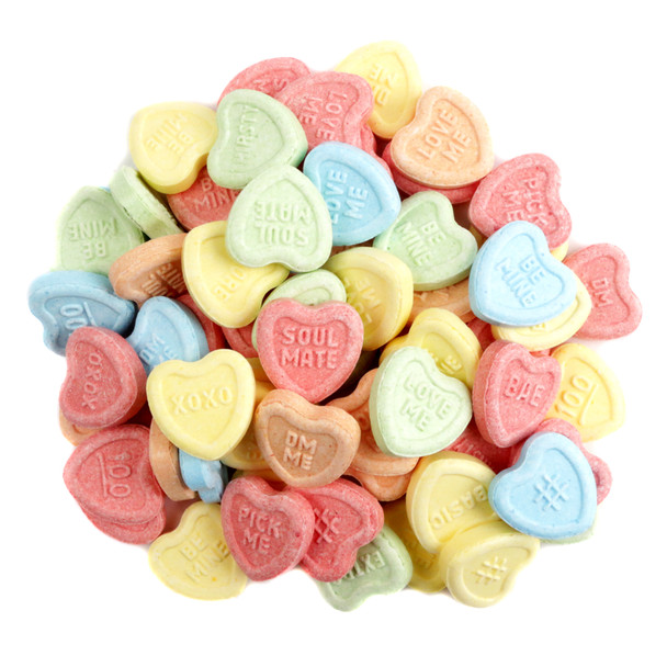 image of conversation hearts valentines candy