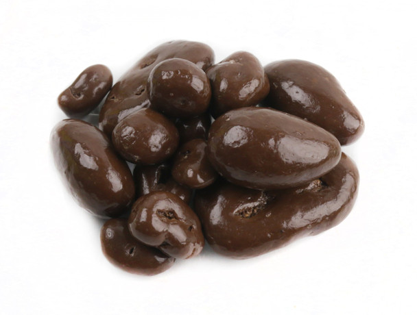 No Sugar Added Milk Chocolate Bridge Mix, 10lb box. Creamy brown chocolate covered raisins, peanuts, almonds, pecans.