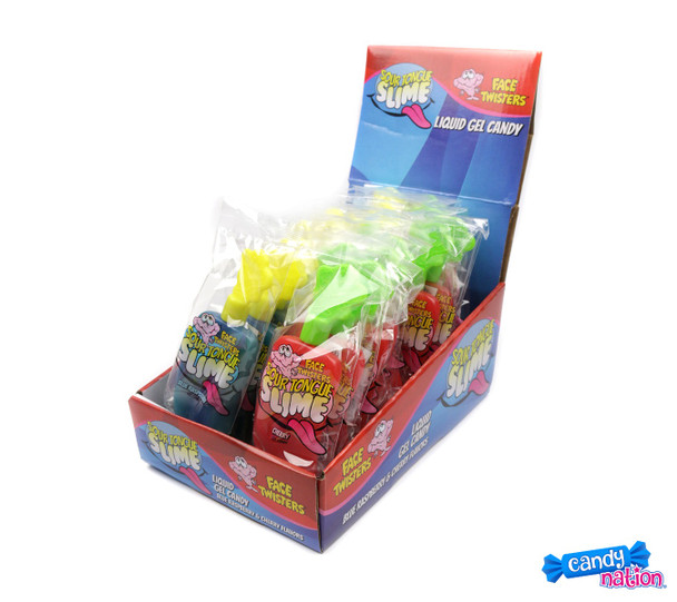 Face  Twisters Sour Tongue Slime Blue Raspberry/Cherry 24 Piece 6 Count