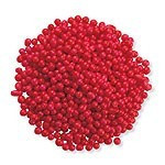 Bright red nonpareil sprinkles, tiny candy balls for baking, 10lb bulk box.