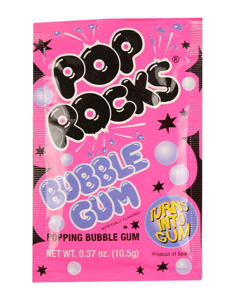 Pop  Rocks Bubble Gum .33oz 20 Packs 24 Count