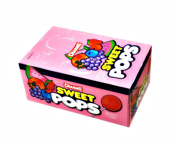 Charms Sweet Pops, 6 packs, 100 individually wrapped lollipops per pack, total 600 pops.