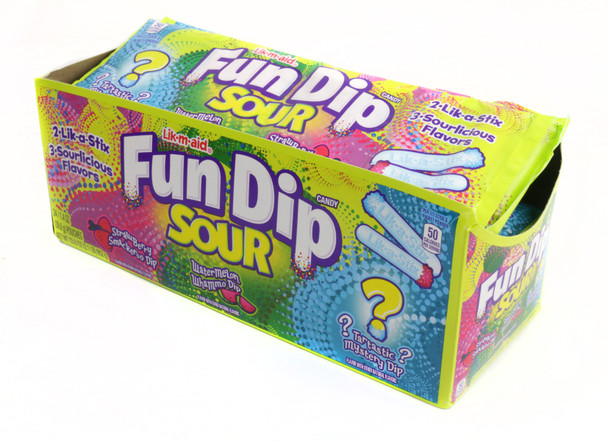 Lik-M-Aid  Sour Fun Dip 1.4oz 12 Packs 24 Count
