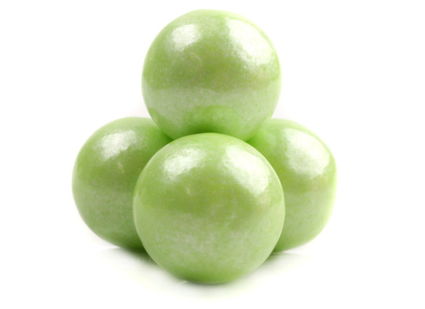 Pearl  Green Gumballs 1 Inch - Green Apple 6 Pack 2lb