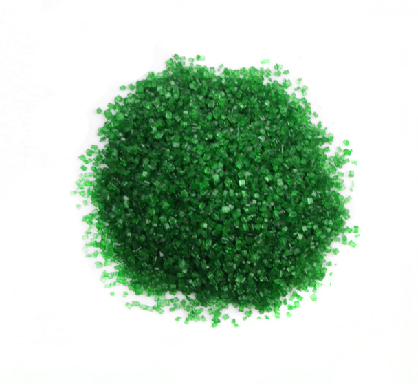 Green sanding sugar, 8lb box.