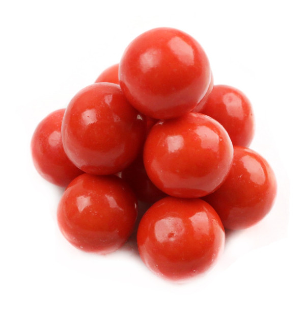 Vibrant red cherry gumballs, .5 inch small. Bulk 2lb pack with approx 550 pieces, perfect for color-themed parties.
