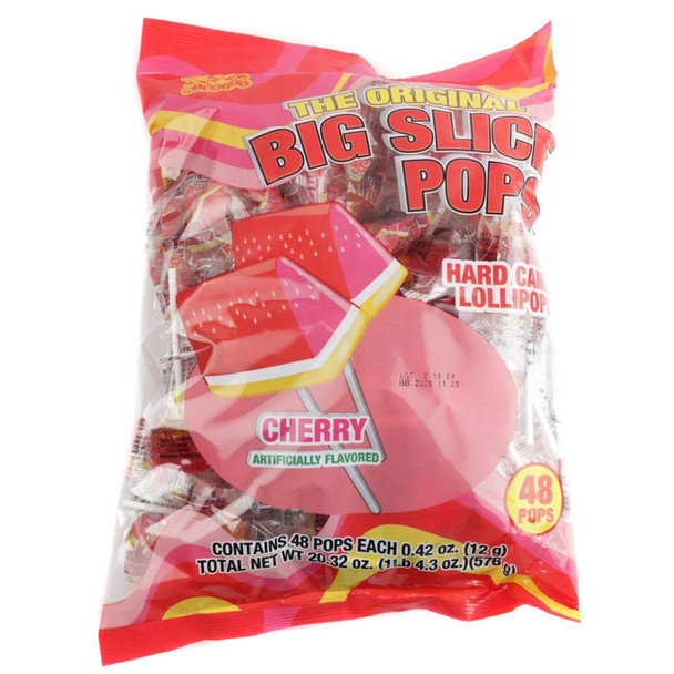 Big  Slice Pops Cherry 48 Piece 16 Count