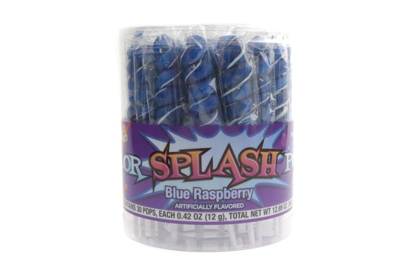 Royal  Blue Twist Pops Raspberry 30 Piece 6 Count
