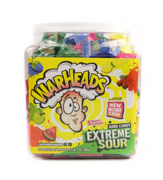 Warheads  Sour Candy 34oz Tubs 6 Count