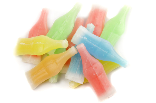 Bulk 18lb Nik-L-Nips Wax Bottles. Hundreds of colorful rainbow wax bottles filled with flavored syrup, nostalgic candy.