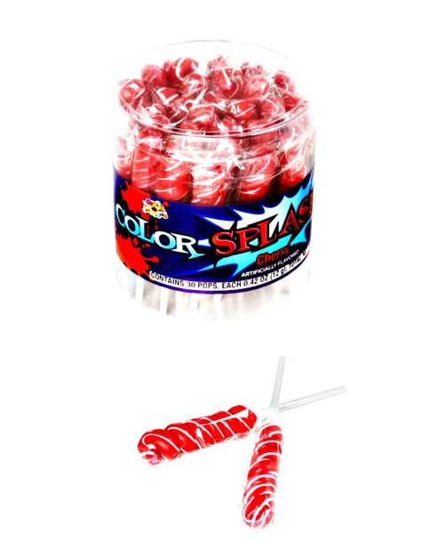 Red  Twist Pops Cherry 30 Piece 6 Count