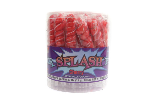 Red Cherry Twist Pops, 30 individually wrapped lollipops per container, 6 containers.