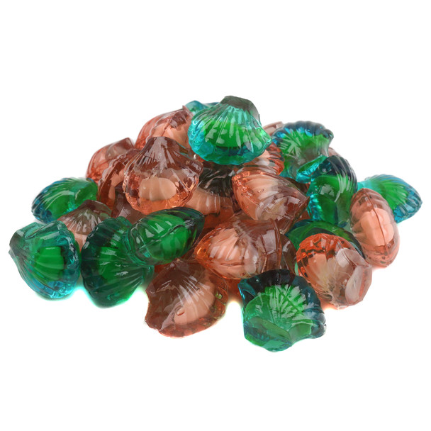 Image of 3D gummy seashells shells illuminated