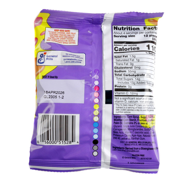Gushers Flavor Mixers fruit snacks, 4.25oz bag, chewy candy with juicy centers, vibrant mixed fruit flavors.