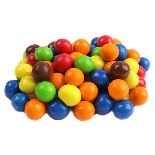 Colorful rainbow Sixlets candy, bite-sized chocolate with crisp shells. Perfect for parties, buffets, snacks.