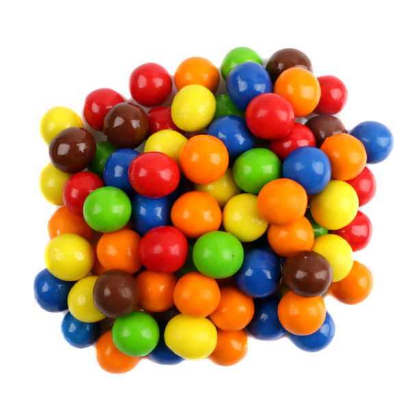 Classic Sixlets. Vibrant, bite-sized, rainbow chocolate candies with crisp shells and rich centers for nostalgic snacking.