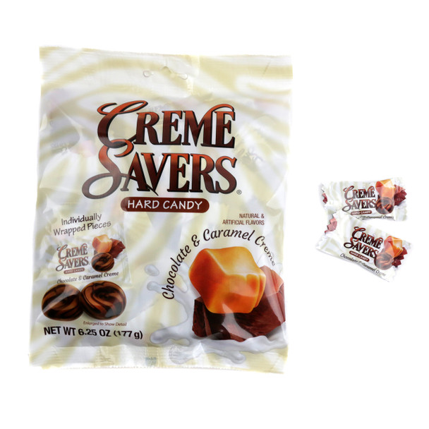 Image of Creme Savers Hard Candy Chocolate and Caramel Creme 6.25oz Bag