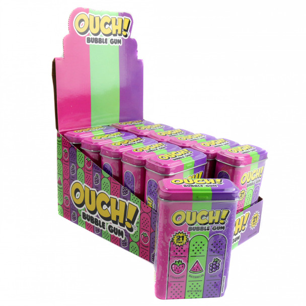 image of ouch bubble gum band aid 12 pack bubble gum