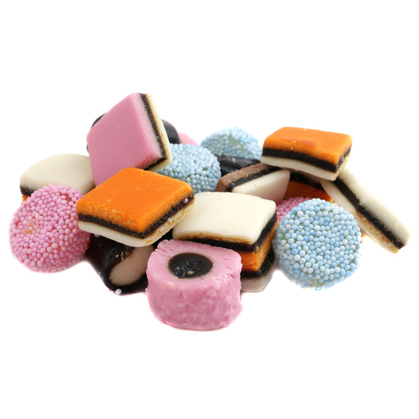 image of english style licorice allsorts candy