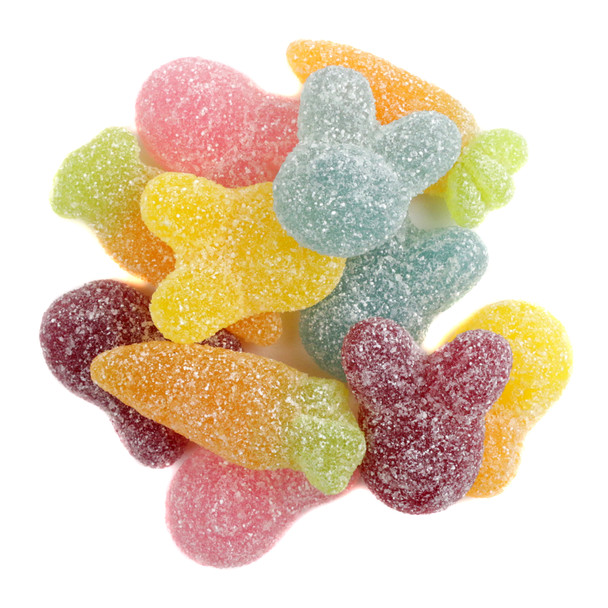 image of sour rabbits carrot gummy easter basket candy 