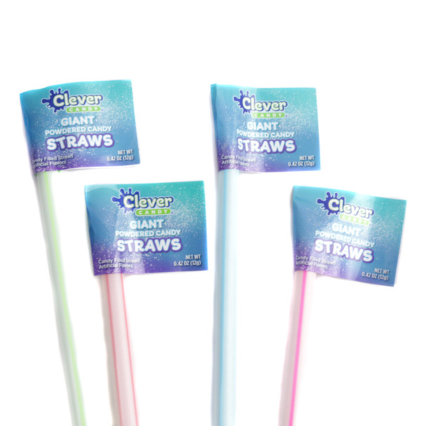 image of giant powdered candy straws