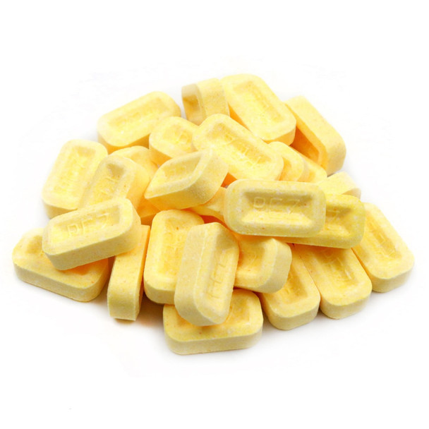 20LB bulk case of loose Pez Pineapple candy, bright yellow, 600+ pieces per pound, sweet and tangy tropical flavor.