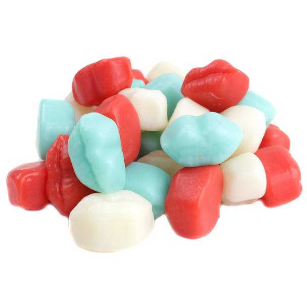 image of albanese liberty lips summer gummies red white blue candy
