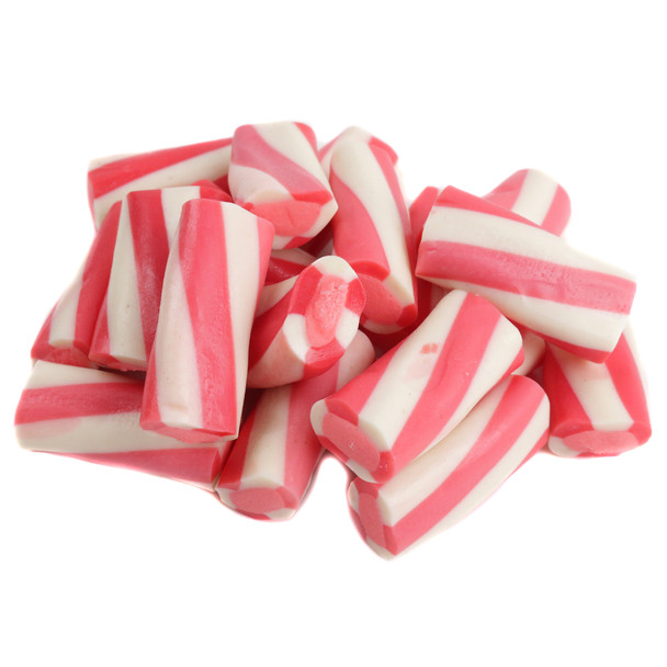 image of  strawberry  cream tornado licorice bites bulk candy pink