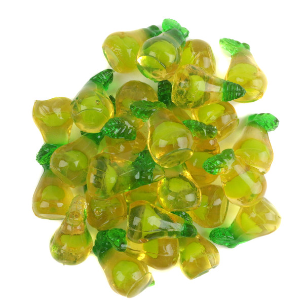 image of 3d gummy pear candy bulk unwrapped