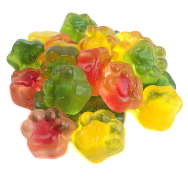 image of gummy filled kitty paws