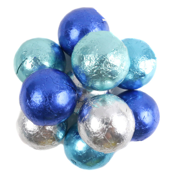 winter mix foil-wrapped chocolate balls are great for a winter themed party
